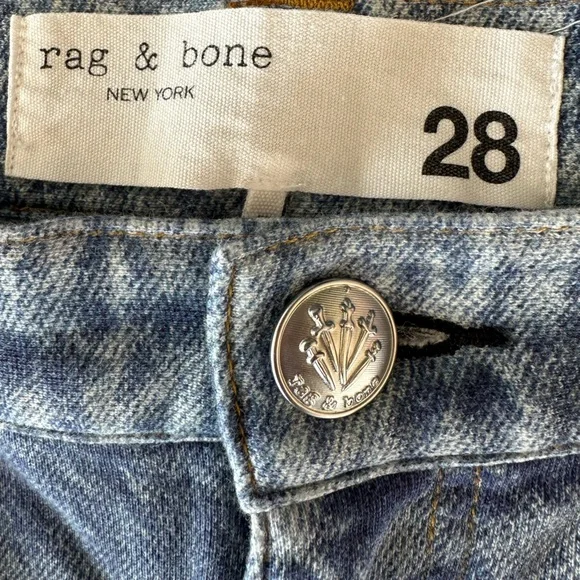 rag & bone • Miramar Andi Ankle Sweatpant Denim Light Blue Wide Leg - Picture 6 of 10